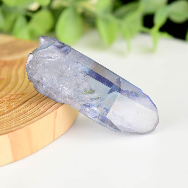 アクアオーラ スカイブルーオーラ アーカンソー 水晶 タンザンオーラ オーラクォーツ 蒸着水晶 ポイント 単結晶 原石