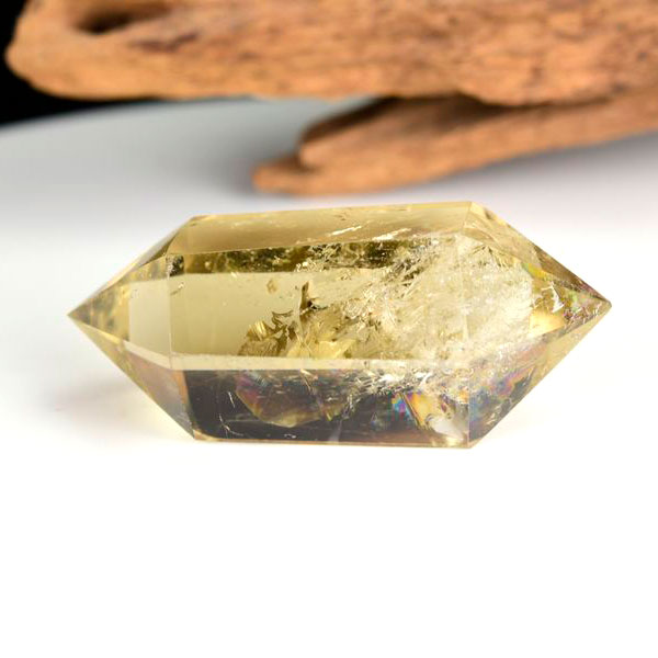 レインボーシトリン 虹入り シトリン 黄水晶 ダブルポイント DT ダブルターミネイテッド 両剣水晶 天然石 パワーストーン