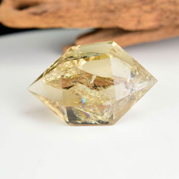 レインボーシトリン 虹入り シトリン 黄水晶 ダブルポイント DT ダブルターミネイテッド 両剣水晶 天然石 パワーストーン
