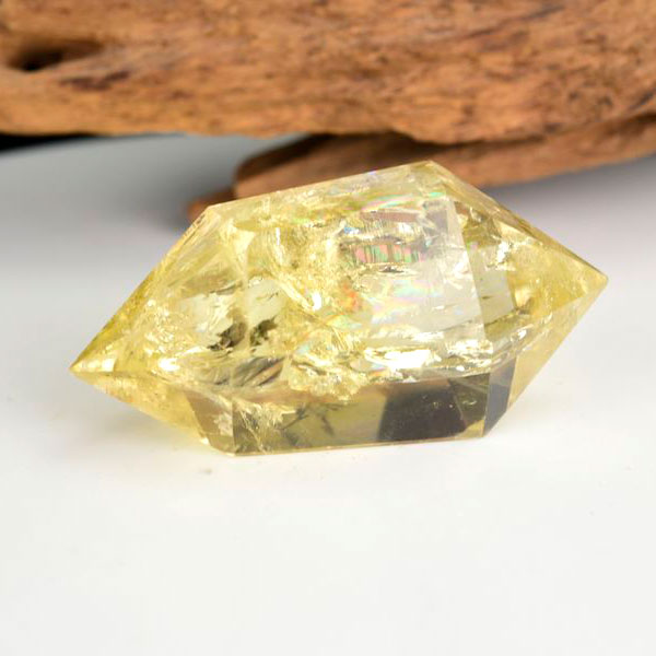 レインボーシトリン 虹入り シトリン 黄水晶 ダブルポイント DT ダブルターミネイテッド 両剣水晶 天然石 パワーストーン