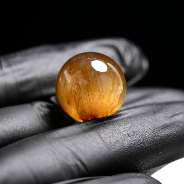 ルチルクォーツ　ゴールドルチル　丸玉　球　置物　金運　商売繁盛　針水晶　パワーストーン