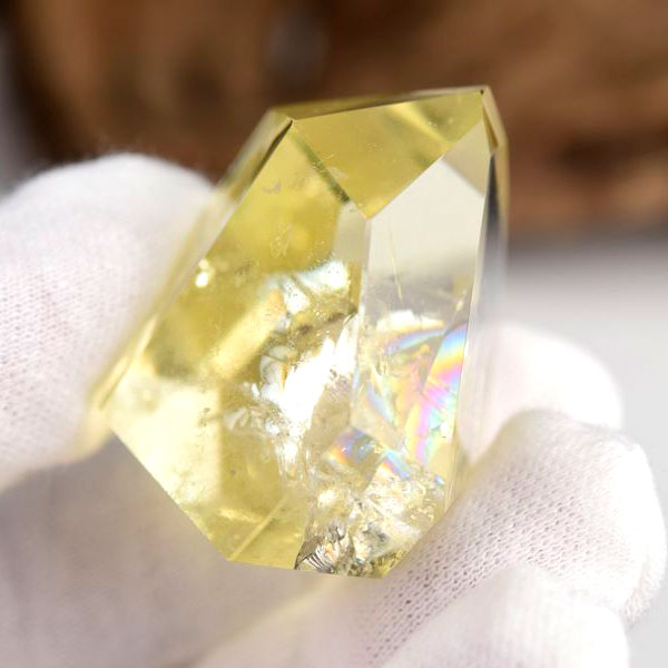 レインボー　虹入り　シトリン　黄水晶　タンブル　ラフカット　磨き　ポリッシュ　天然石　パワーストーン　