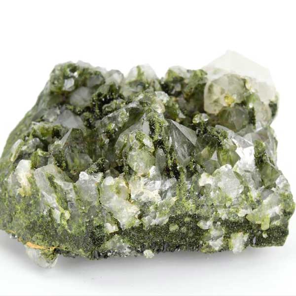 エピドートクォーツ トルコ ハッカリ 緑泥石 水晶 共生 Epidote with Quartz クラスター原石