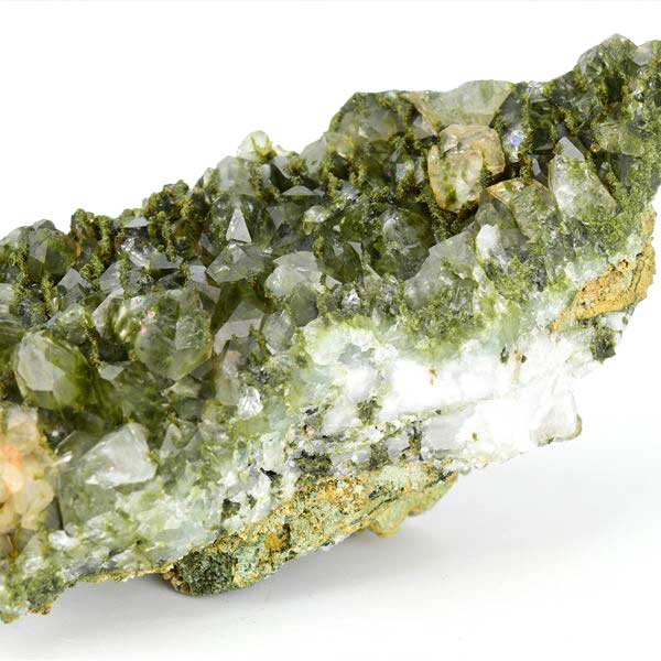 エピドートクォーツ トルコ ハッカリ 緑泥石 水晶 共生 Epidote with Quartz クラスター原石