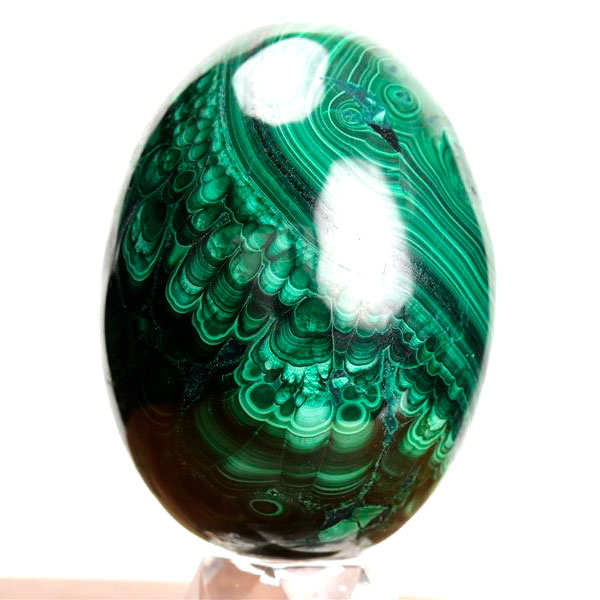 マラカイト　コンゴ産　孔雀石　卵型　エッグ　Malachite　置物　天然石　パワーストーン
