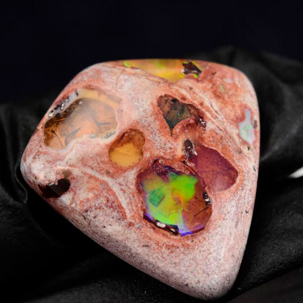 メキシコ産 カンテラオパール タンブル ルース プレシャスオパール 母岩オパール 遊色 Cantera Opal