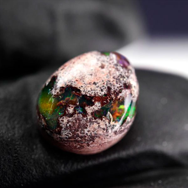 メキシコ産 カンテラオパール タンブル ルース プレシャスオパール 母岩オパール 遊色 Cantera Opal