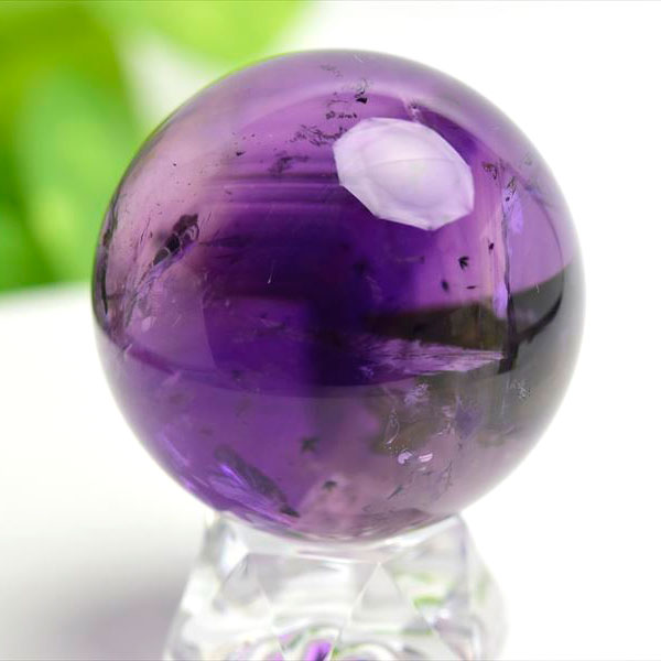 アメジスト　丸玉　置物　ファントムアメジスト　アメジストファントム　紫水晶　天然石　パワーストーン