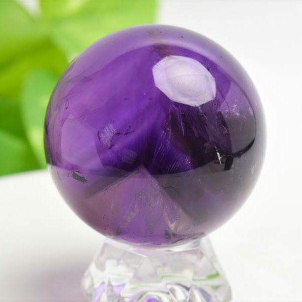 アメジスト　丸玉　置物　ファントムアメジスト　アメジストファントム　紫水晶　天然石　パワーストーン