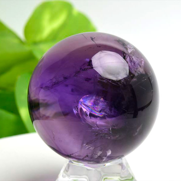 アメジスト　丸玉　置物　ファントムアメジスト　アメジストファントム　紫水晶　天然石　パワーストーン