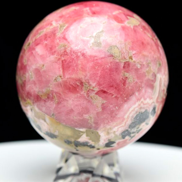 インカローズ　丸玉　アルゼンチン産　置物　ピンク　恋愛運　愛情運　パワーストーン