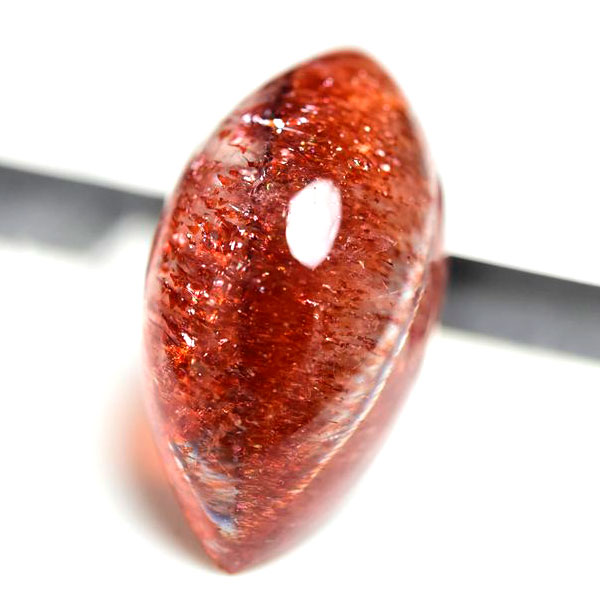 ファイヤークォーツ　レピドクロサイトインクォーツ　ハーレクインクォーツ　ファイアークォーツ　ルース　マーキス　鱗鉄鋼