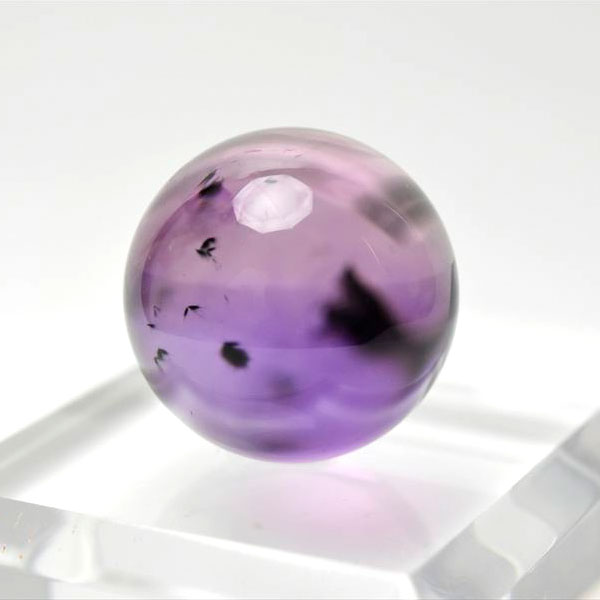 ロマネサイト　アメジスト　ファントム　丸玉　置物　花入りアメジスト　ロマネシュ鉱　天然石　パワーストーン