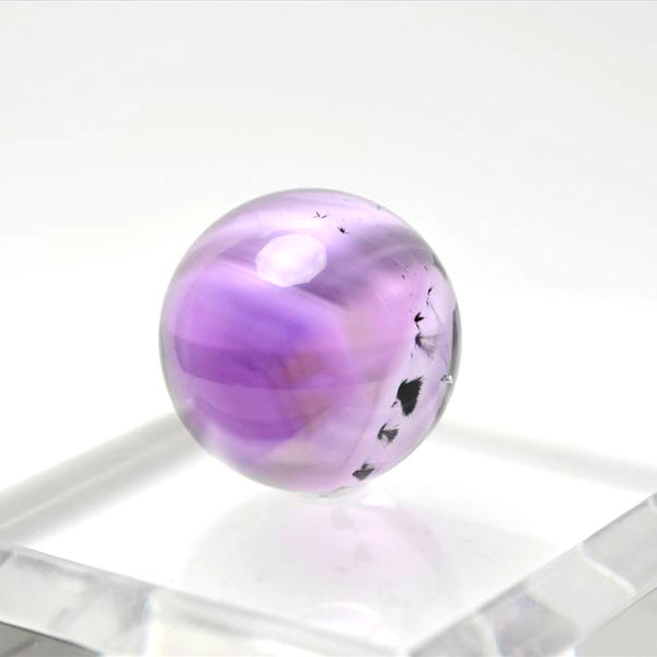 ロマネサイト　アメジスト　ファントム　丸玉　置物　花入りアメジスト　ロマネシュ鉱　天然石　パワーストーン