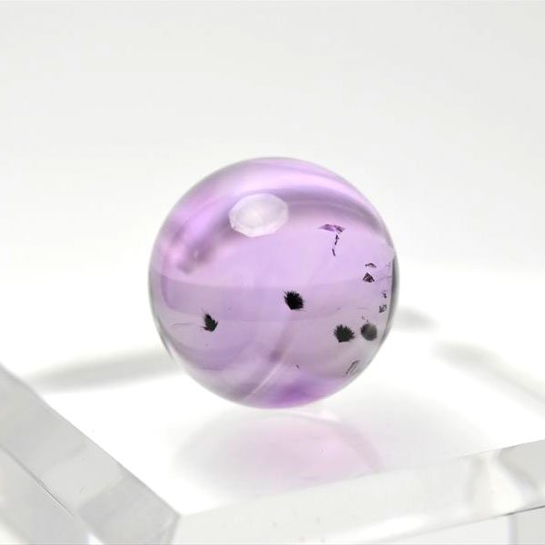 ロマネサイト　アメジスト　ファントム　丸玉　置物　花入りアメジスト　ロマネシュ鉱　天然石　パワーストーン