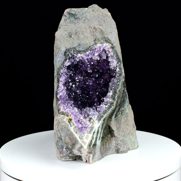 ワイルドアメジスト ハンマークラッシュ アメジストクラスター カットベース Amethyst 紫水晶 原石 置物 母岩付き ウルグアイ産