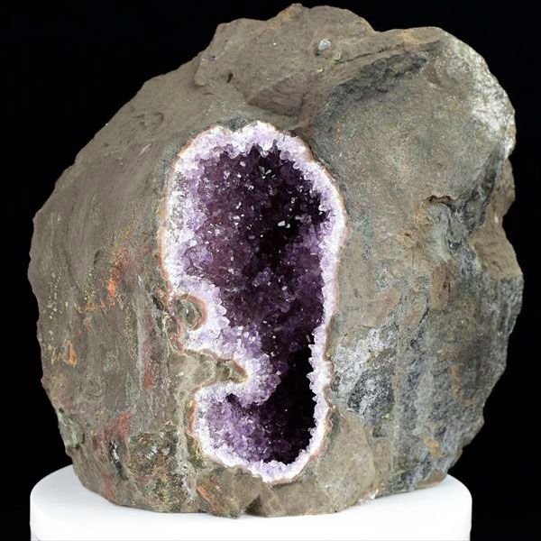 ワイルドアメジスト ハンマークラッシュ アメジストクラスター カットベース Amethyst 紫水晶 原石 置物 母岩付き ウルグアイ産