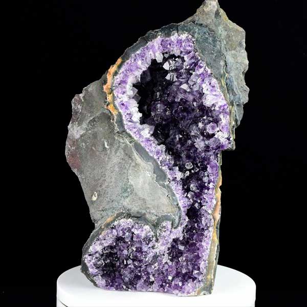 ワイルドアメジスト ハンマークラッシュ アメジストクラスター カットベース Amethyst 紫水晶 原石 置物 母岩付き ウルグアイ産