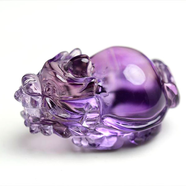 アメジスト　龍亀　ロングイ　置物　紫水晶　風水　財運　天然石　パワーストーン