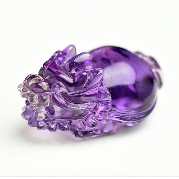 アメジスト　龍亀　ロングイ　置物　紫水晶　風水　財運　天然石　パワーストーン