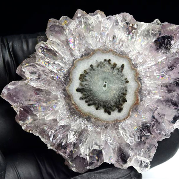 ウルグアイ産　アメジスト　フラワーアメジスト　スタラクタイト　スライス　紫水晶　浄化　パワーストーン