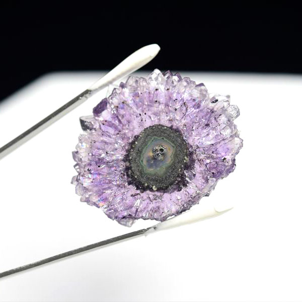 ウルグアイ産　アメジスト　フラワーアメジスト　スタラクタイト　スライス　紫水晶　浄化　パワーストーン