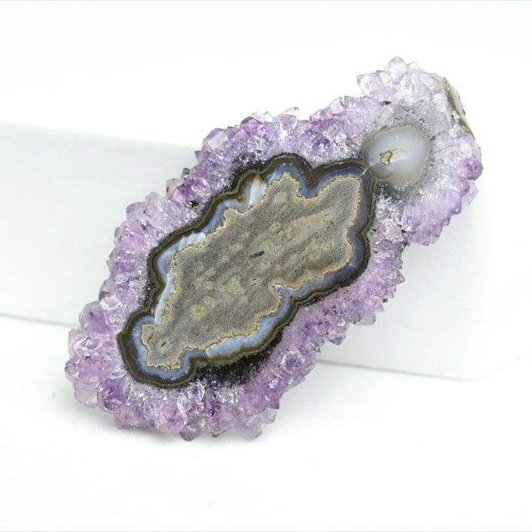 ウルグアイ産　アメジスト　フラワーアメジスト　スタラクタイト　スライス　紫水晶　stalactite amethyst