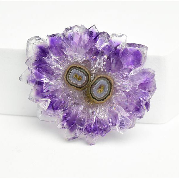 ウルグアイ産　アメジスト　フラワーアメジスト　スタラクタイト　スライス　紫水晶　stalactite amethyst