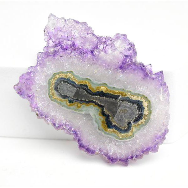 ウルグアイ産　アメジスト　フラワーアメジスト　スタラクタイト　スライス　紫水晶　stalactite amethyst