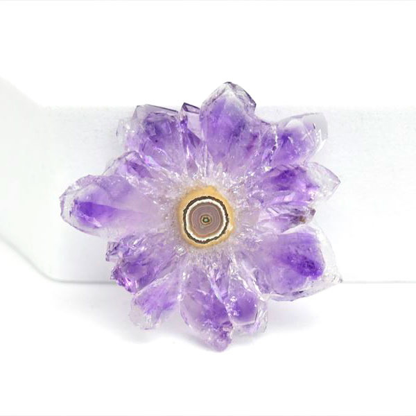 ウルグアイ産　アメジスト　フラワーアメジスト　スタラクタイト　スライス　紫水晶　stalactite amethyst