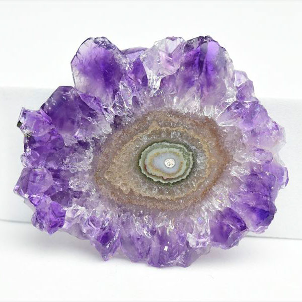 ウルグアイ産　アメジスト　フラワーアメジスト　スタラクタイト　スライス　紫水晶　stalactite amethyst