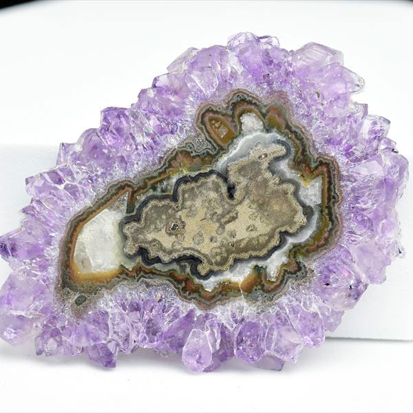 ウルグアイ産　アメジスト　フラワーアメジスト　スタラクタイト　スライス　紫水晶　stalactite amethyst
