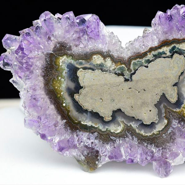 ウルグアイ産　アメジスト　フラワーアメジスト　スタラクタイト　スライス　紫水晶　stalactite amethyst
