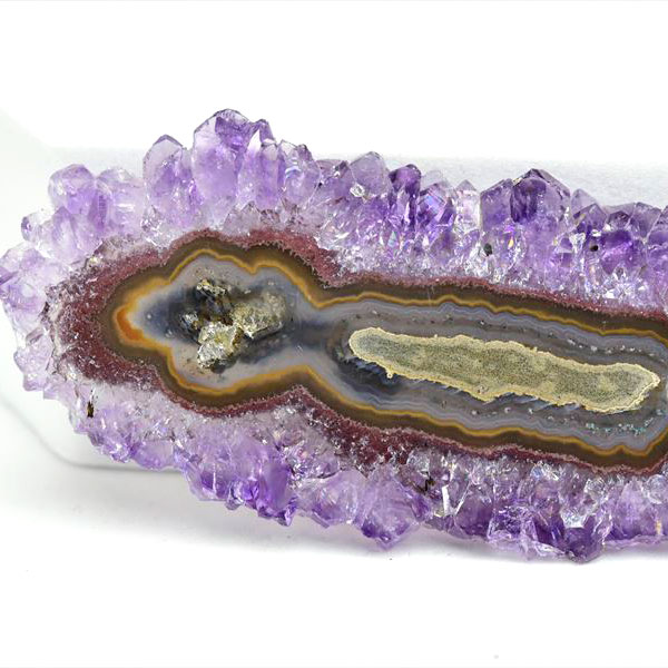 ウルグアイ産　アメジスト　フラワーアメジスト　スタラクタイト　スライス　紫水晶　stalactite amethyst
