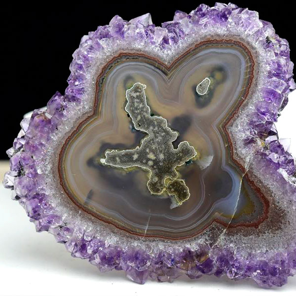 ウルグアイ産　アメジスト　フラワーアメジスト　スタラクタイト　スライス　紫水晶　stalactite amethyst