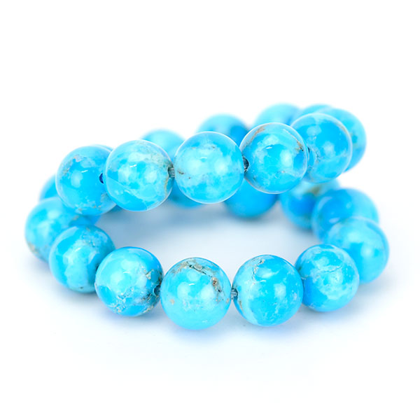 天然　ターコイズ　キングマン　トルコ石　数珠　ブレスレット　Turquoise　アクセサリー　天然石　パワーストーン