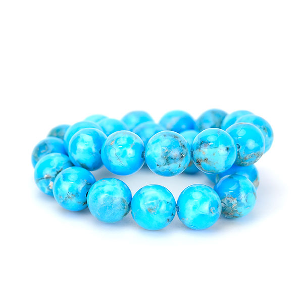 天然　ターコイズ　キングマン　トルコ石　数珠　ブレスレット　Turquoise　アクセサリー　天然石　パワーストーン