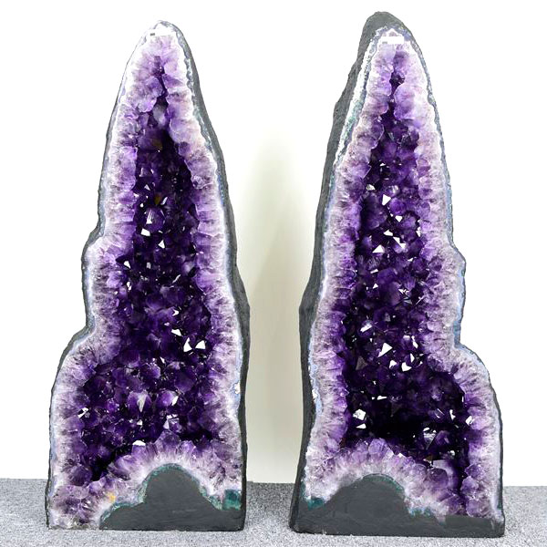 アメジストドーム　ペアドーム　対　ブラジル産　紫水晶　置物　原石　開運　浄化　インテリア　天然石　パワーストーン