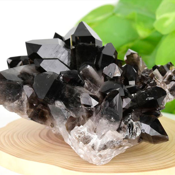 アーカンソー産　黒水晶　クラスター　スモーキークォーツ　煙水晶　アーカンソー水晶　結晶　原石　パワーストーン