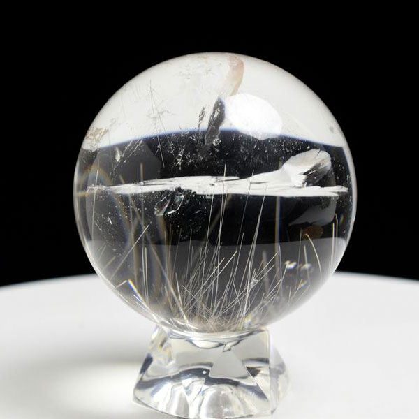 ルチルクォーツ シルバールチル プラチナルチル 丸玉 虹入り レインボー 針水晶 透明 パワーストーン