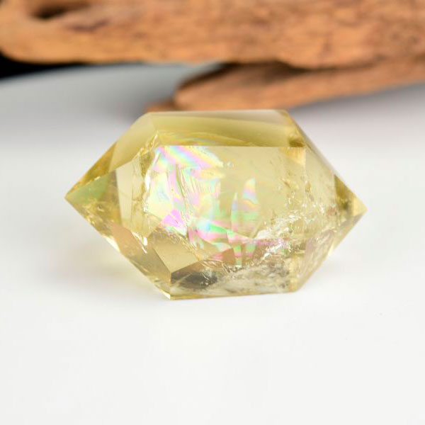 レインボーシトリン 虹入り シトリン 黄水晶 ダブルポイント DT ダブルターミネイテッド 両剣水晶 天然石 パワーストーン