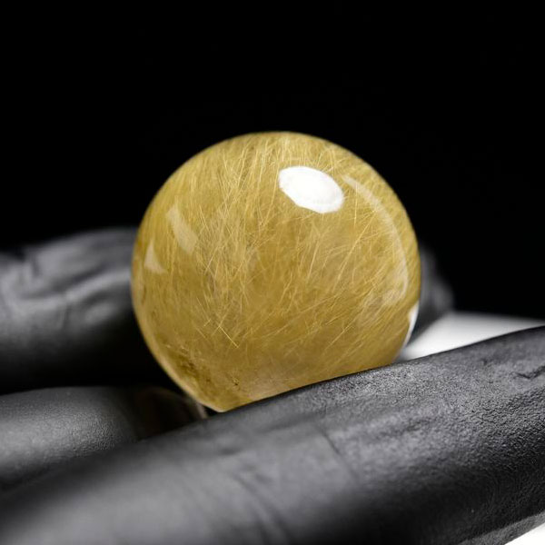 ルチルクォーツ　ゴールドルチル　丸玉　球　置物　金運　商売繁盛　針水晶　パワーストーン