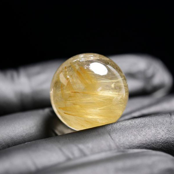 ルチルクォーツ　ゴールドルチル　丸玉　球　置物　金運　商売繁盛　針水晶　パワーストーン