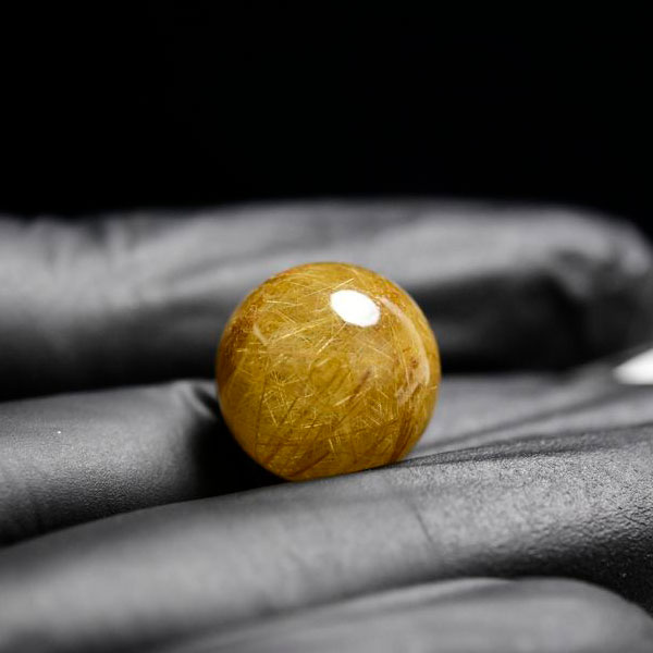 ルチルクォーツ　ゴールドルチル　丸玉　球　置物　金運　商売繁盛　針水晶　パワーストーン