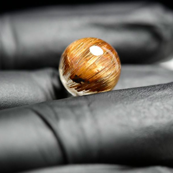 ルチルクォーツ　ゴールドルチル　丸玉　球　置物　金運　商売繁盛　針水晶　パワーストーン