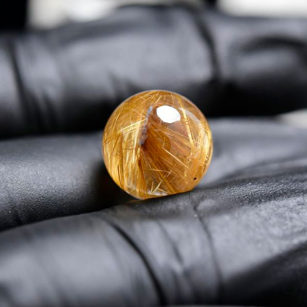 ルチルクォーツ　ゴールドルチル　丸玉　球　置物　金運　商売繁盛　針水晶　パワーストーン