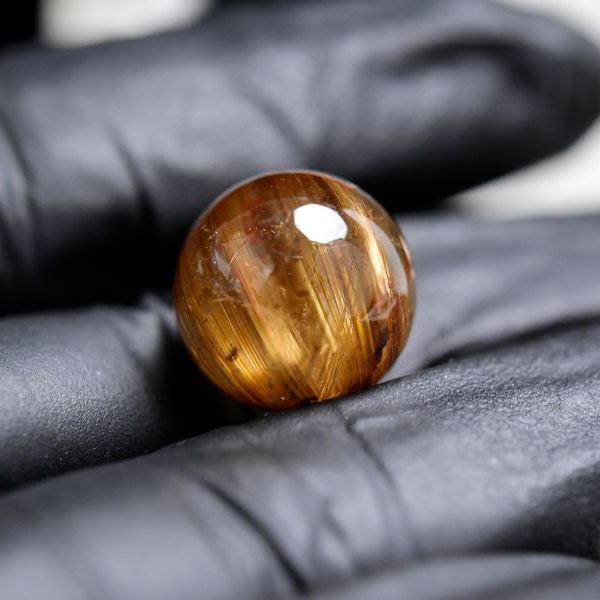 ルチルクォーツ　ゴールドルチル　丸玉　球　置物　金運　商売繁盛　針水晶　パワーストーン