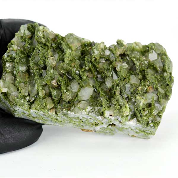 エピドートクォーツ トルコ ハッカリ 緑泥石 水晶 共生 Epidote with Quartz クラスター原石