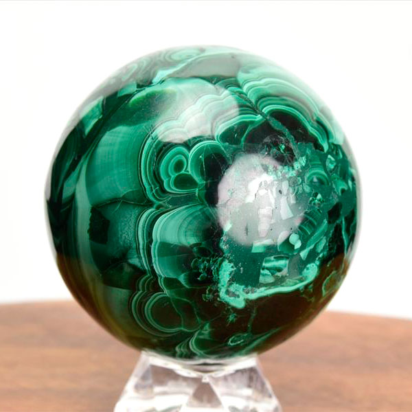 マラカイト　コンゴ産　孔雀石　Malachite　丸玉　球　置物　天然石　パワーストーン