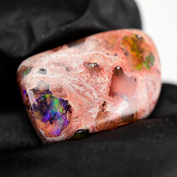 メキシコ産 カンテラオパール タンブル ルース プレシャスオパール 母岩オパール 遊色 Cantera Opal